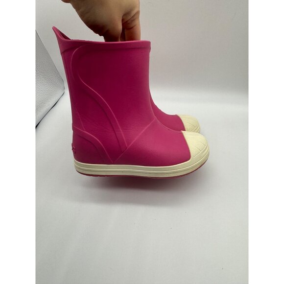 Crocs Pink Bump It Rain Boot Infant Toddler Size 10 203515 - Picture 2 of 9